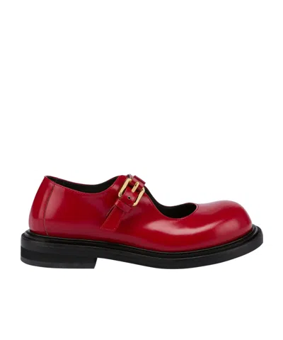 MOSCHINO MOSCHINO ROUND-TOE BUCKLED LOAFERS