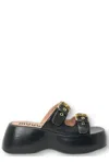 Moschino Sandals In Black