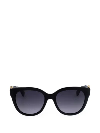 Moschino Buckle-detail Cat-eye Sunglasses In Blue