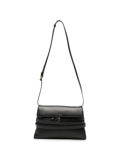 Moschino Buckle-detail Cross Body Bag In Black