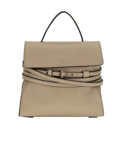 Moschino Buckle-detail Tote Bag In Beige