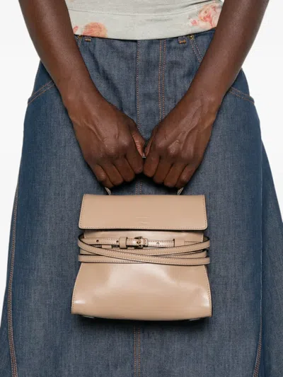 Moschino Buckle-detail Tote Bag In Neutral