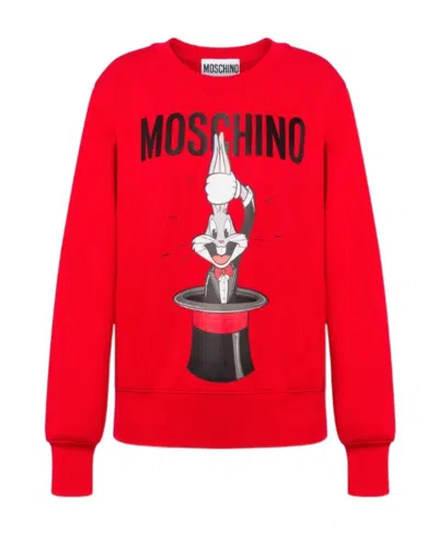 Moschino Bugs Bunny Print Sweatshirt In Red