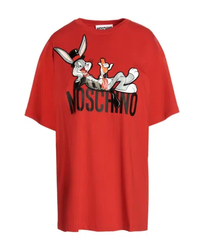 Moschino Bugs Bunny Print T-shirt In Red
