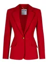 Moschino Burgundy Polyester Blend Blazer In Rojo Oscuro