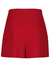 Moschino Burgundy Polyester Blend Shorts In Bordeaux