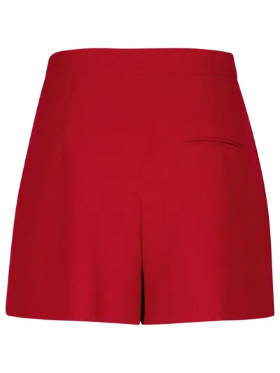 Moschino Burgundy Polyester Blend Shorts In Bordeaux