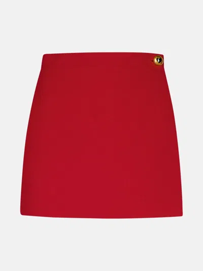 MOSCHINO BURGUNDY POLYESTER BLEND SHORTS