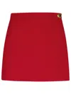 Moschino Tailored High-waisted Shorts Asymmetrical Front In Red