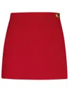 Moschino Tailored High-waisted Shorts Asymmetrical Front In Red