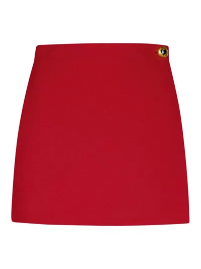 MOSCHINO BURGUNDY POLYESTER BLEND SHORTS