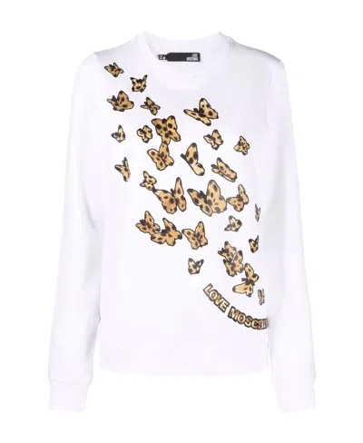 Moschino Butterfly-print T-shirt In White