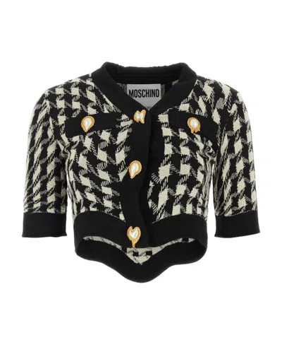 Moschino Button Casual Jacket In Black