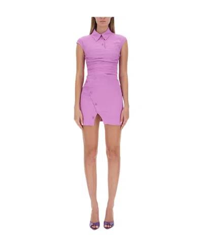 Moschino Button Dress In Pink