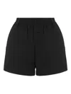 Moschino Polka Dots Printed Cotton Poplin Shorts In Black