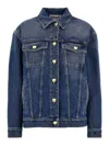 Moschino 'teddy' Jacket With Buttoned Cuffs And Pockets In Blue