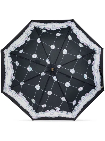MOSCHINO BUTTON-PRINT UMBRELLA
