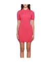 Moschino Button Short-sleeved Dress In Red