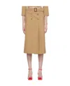 Moschino Button Skirt In Nude