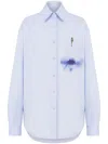 Moschino Printed Pocket Shirt With Button In Blue