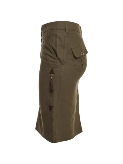 Pre-owned Moschino Button-closure Mini Skirt In Brown