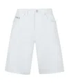 Moschino Belt-loop Denim Shorts In White