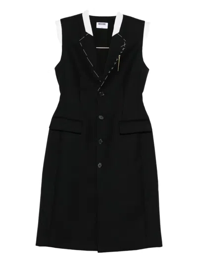 Moschino Buttoned Blazer Dress In Black