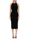 Moschino Couture Buttoned Dress In Black