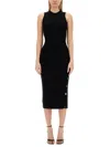 Moschino Couture Buttoned Dress In Black