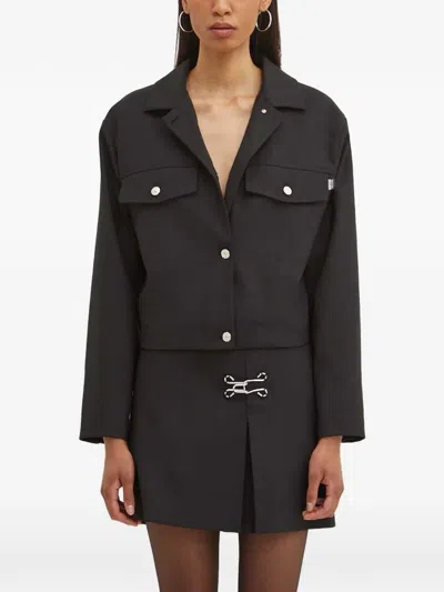 Moschino Buttoned Pocket Jacket In Black