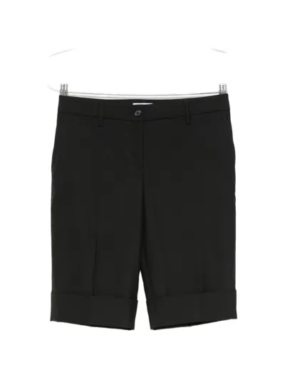Moschino Buttoned Turn-up Shorts In Black