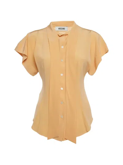 Pre-owned Moschino Button-up Blouse In Orange