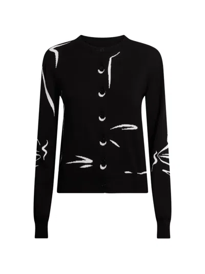 Moschino Button-up Cardigan In Black