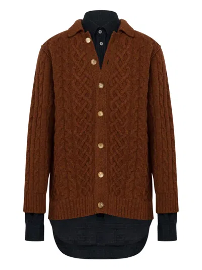 MOSCHINO CABLE-KNIT CARDIGAN