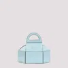 Moschino Cake Box Top Handle Leather Handbag In Blue