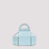 Moschino Cake Box Top Handle Leather Handbag In Blue