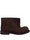 Moschino Calf-hair Ankle Boots In Brown