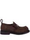 Moschino Calf-hair Slip-on Loafers In Brown
