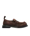 Moschino Calf-hair Slip-on Loafers In Brown