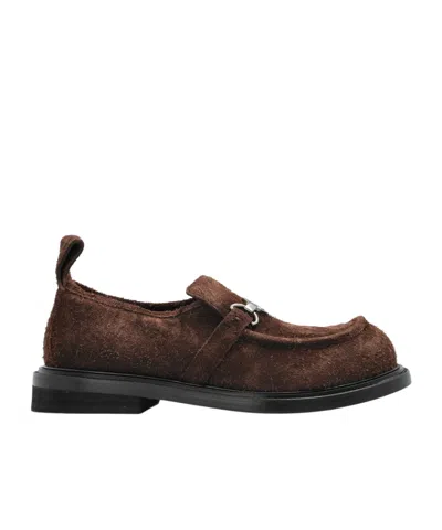 MOSCHINO CALF-HAIR SLIP-ON LOAFERS