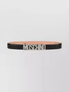 Moschino Calf Leather Adjustable Fit Smooth Belts In Brown