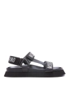Moschino Platform Sandals Logo Tape In Negro