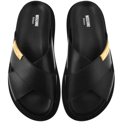 Moschino Calf Mules Black