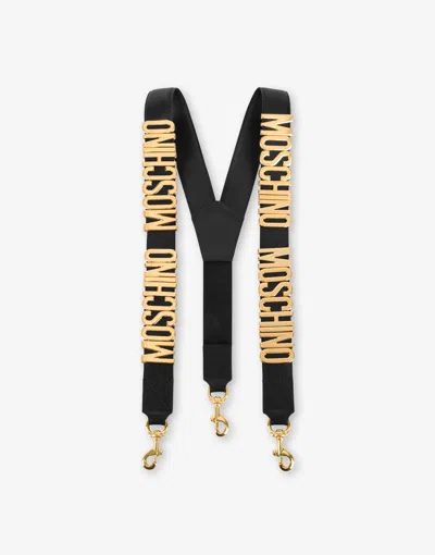 Moschino Calf Suspenders In Black
