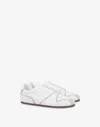 Moschino Calfskin And Suede Trainers In White
