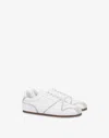 Moschino Calfskin And Suede Trainers In White