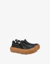 Moschino Calfskin Slip-on Trainers In Black