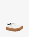 Moschino Calfskin Slip-on Trainers In White