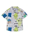 Moschino Graphic-print Buttoned Shirt In White