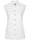 Moschino Couture Poplin Shirt In Bianco